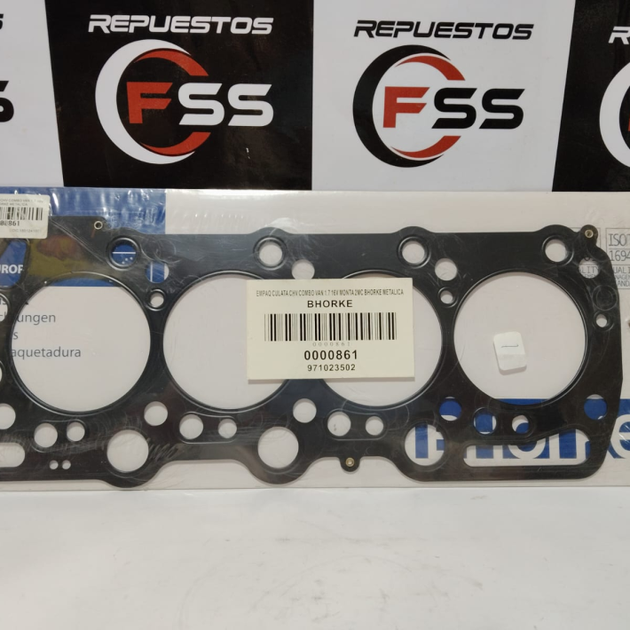 Empaquetadura de Culata Metalica 1.7 combo Van 16 V Montana 2 MUESCAS 2003/12 Y17DT.