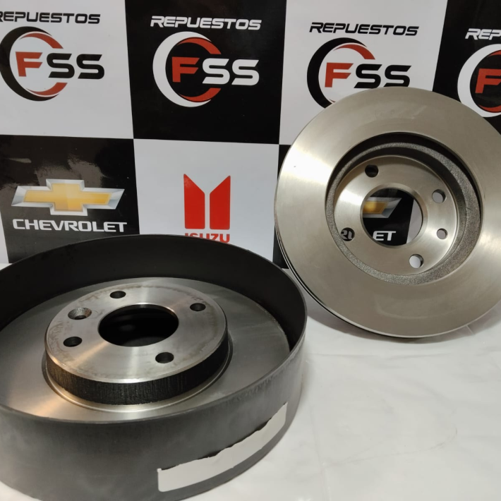 Disco de Freno Delantero Ventilado Chevrolet, Prisma,Cobalt, Brasil 2 unidades.