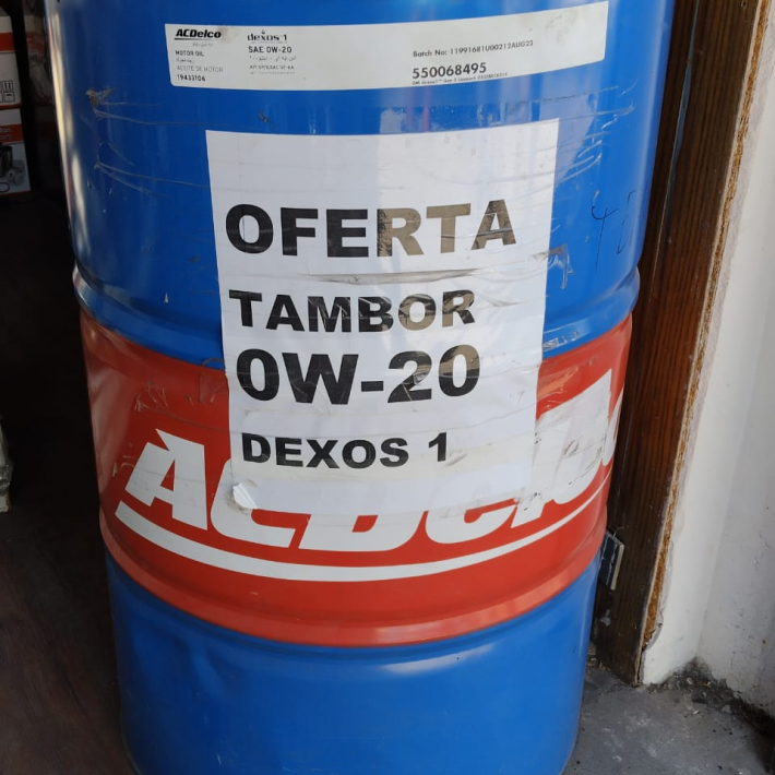 Tambor Aceite 0W-20 DEXOS 1 , 205 liTROS, Bencinero.ACDELCO.